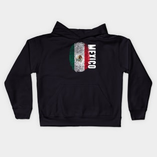 Mexico Flag Fingerprint My Story DNA Mexican Kids Hoodie